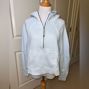 WORN ONCE Scuba Oversized Half Zip Hoodie Sheer Blue M/L